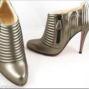 SOLD Authentic Christian Louboutin Chrome Booties